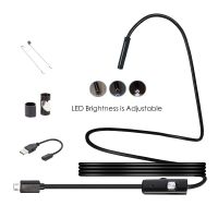 ஐ✐ cddsaa 7.0/5.5 Endoscope IP67 6 LEDs Adjustable USB Inspection Borescope Cameras for