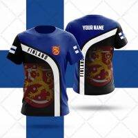 Finland Suomi เสื้อแขนสั้นสำหรับเสื้อยืดกราฟิก,เสื้อโค้ทแขนสั้นเสื้อลำลองแฟชั่นของผู้ชายเสื้อสำหรับเด็กผู้ชายทรงโอเวอร์ไซส์