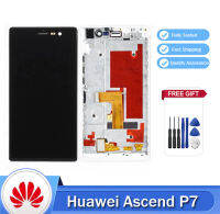 สำหรับ Huawei Ascend P7 P7-L00 P7-L05 P7-L10พร้อมแก้วดิจิตอลหน้าจอหน้าจอสัมผัสกรอบภาพ Lcd และชุดประกอบจอแสดงผล Lcd AA