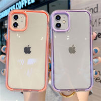 Soft TPU Shockproof Protect Back Cover For iPhone 11 12 13 14 15 Pro Max Mini 3 IN 1 Candy Colors Transparent Silicone Phone Case For iPhone X XS XR Max 7 8 Plus SE 2020