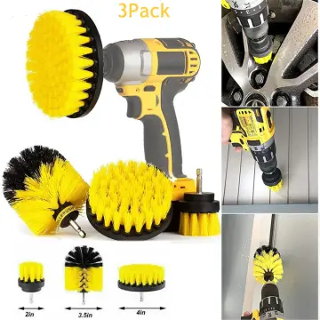 3PACK Hand Bristle Drill Brush Attachment Power Scrubber Set Grout