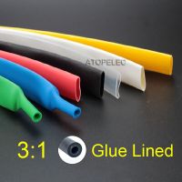 2M 12.7/15.4/19.1/25.4/30/39mm Diameter 3:1 Adhesive Glue Lined Heat Shrink Tube Dual Wall Waterproof Wrap Wire Cable Sleeve Electrical Circuitry Part