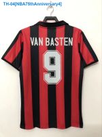 ✢卍 NBA75thAnniversary4 Three Musketeers AC Milan 88-89 Home Jersey Van Basten Gullit Retro Football Uniform Set