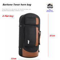 4 Flat Key Euphonium Bag Tenor Horn Thickening Portable Bag Baritone Case Tenor Saxhorn Double Backpack