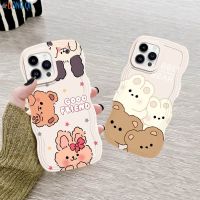 เคส Hp A78 OPPO A17 A58 A57 2022 Reno 8T A15 A16 A16K A54 A12 A5S A7 A94 A92 A93 A11k A1K A53 A31 A52 A74 A96 A37 A3S A76 A36 A9น่ารักๆเคสโทรศัพท์มีลายตุ๊กตาการ์ตูนกระต่ายหมีสีน้ำตาล