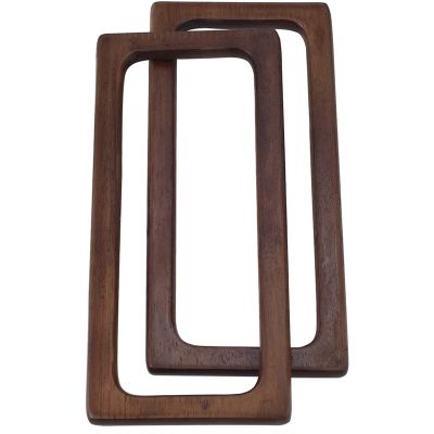 2Pcs 20cm Rectangle Wooden Bags Handle DIY Sewing Brackets Purse Frames Handles for Making Handbag Accessories