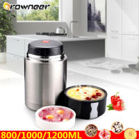 800ML1000ML1200ML Large Capacity Double Layer Stainless Steel Portable Lunch Bento Box Vacuum Flasks Food Soup Containers