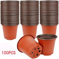 100pcs 4 Inch Planting Pots Plastic Seedling Tray Plant Transplant Pots