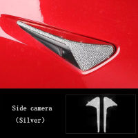 Car styling Accessories for Tesla model 3 steering wheel trunk logo door handle camera diamond Emblem metal Decorative stickers