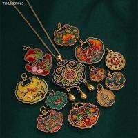 ◙ 2023 New Cloisonne Sand Gold Matching Beads Safety Buckle Long Life Lock Pendant Sweater Chain Accessories Wholesale