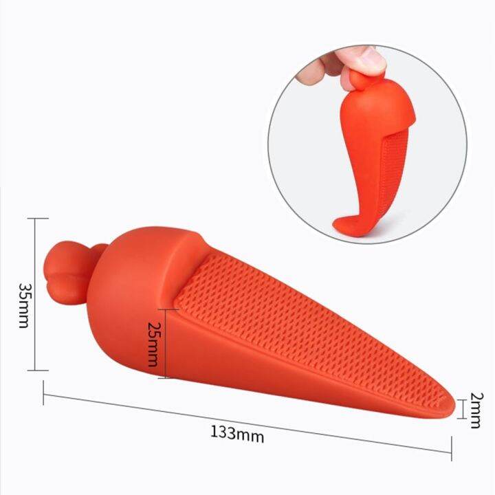 carrot-silicone-door-stop-door-bottom-clearance-within-0-98-amp-quot-door-wedge-stoppers-floor-works-on-all-floor-types-with-holder-decorative-door-stops