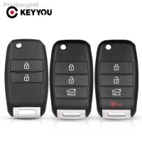 KEYYOU Replacement Flip Folding Key Case For KIA K2 K5 Sorento Soul Carens Sportage Car Remote Key Cover Smart key Shell Fob