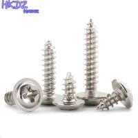 PWA Nickel Plated Cross Round Head Self Tapping Screw With Pad M1.2-M4 Pan Head Tapping Screws With Washer Fasteners