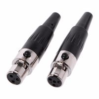 ขั้วต่อไมโครโฟนเสียง Xlr ขนาดเล็ก3พิน/4พินปลั๊กตัวเมีย49x8mm