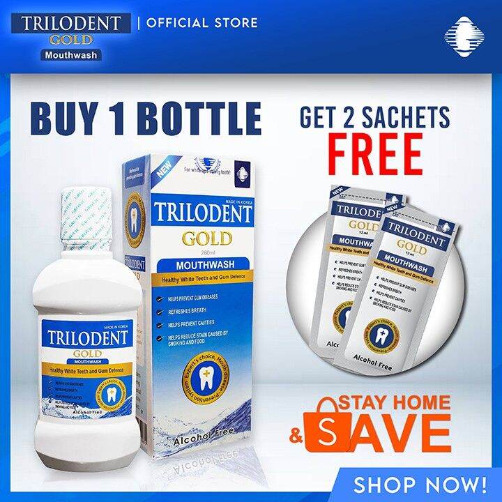 Trilodent Gold Mouthwash 1bottle 260mlt6T Lazada PH