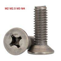 ✚✚▼ Titanium Alloy Countersunk Head Phillips Screws Flat Head Cross Machine Bolts M2 M2.5 M3 M4