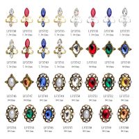 Retro Nail Art Jewelry Shaped Diamond Decorative Accessories Nail Sticker Hollow Oval Horse Eye