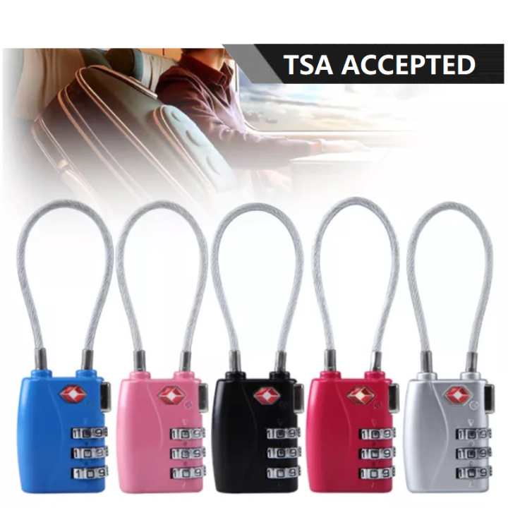 TSA Approved Security Customs 3 Digit Combination Password Code Luggage