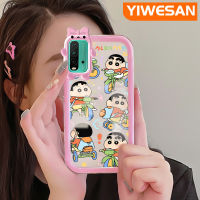 YIWESAN เคสสำหรับ Xiaomi Redmi 9T Redmi 9 Power เคสการ์ตูนอนิเมะ Crayon Shin-Chan เคสมือถือดีไซน์ใหม่โปร่งใสกันกระแทกสร้างสรรค์เคสป้องกันแบบใสทำจากซิลิโคนลายเลนส์กล้องถ่ายรูปปิศาจน้อย