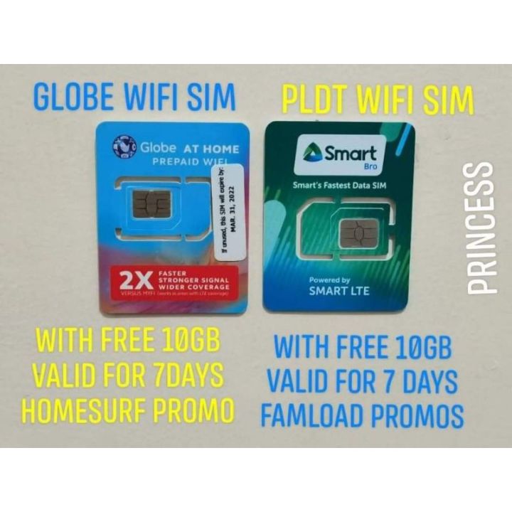 Globe at Home wifi sim & PLDT wifi sim w/ free 10gb | Lazada PH