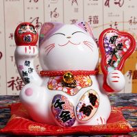 5 inch Japanese Ceramic Maneki Neko Statue Porcelain Lucky Cat Money Box Fortune Cat Feng Shui Home Table Decoration Gifts