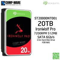 Seagate 20TB IronWolf Pro 7200RPM SATA 6Gb/s 512MB Cache 3.5-Inch NAS Hard Disk Drive ST20000NT001 - 5Y Warranty