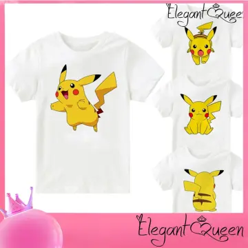 Pokemon Eevee Kids T-shirts Cute Anime Printed Summer Casual Girl