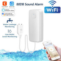 Tuya WiFi Smart Water Leak Sensor ระบบเตือนภัยเสียง Water Overflow Level Detector น้ำท่วม Leakage Security Protection Smart Home