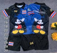 BN SPORT SHOP ชุดกีฬาเด็กพิมพ์ลาย มิกกี้เมาโซว์เเฮน ครบไซร้ 14-30 เสื้อเด็ก เสื้อ+กางเกง