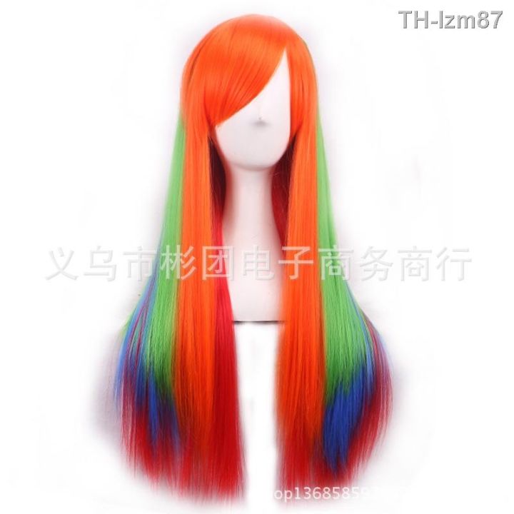 วิกผม-wig-cosวิกผมไล่ระดับสีสันญี่ปุ่นสไตล์ฮาราจูกุไอศครีมสีโลลิต้าผมตรงอี้หวู่