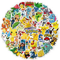 TM 50ชิ้น/เซ็ตธีมการ์ตูนน่ารัก Elf Pokemon รูปแบบ PVC กันน้ำ Trend สติ๊กเกอร์สำหรับแล็ปท็อปถ้วยน้ำหมวกนิรภัยรถจักรยานยนต์รถจักรยานยนต์กีต้าร์สเก็ตบอร์ดตกแต่ง