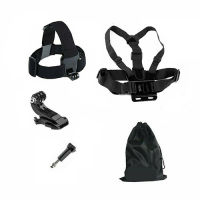 5 in 1 สายคาดหัว สายคาดอกพร้อมอุปกรณ์ ติดกล้องโกโปร มีซิลิโคนกันลื่น GoPro Head Chest Strap สำหรับกล้อง GoPro และ กล้อง action camera ทุกรุ่น