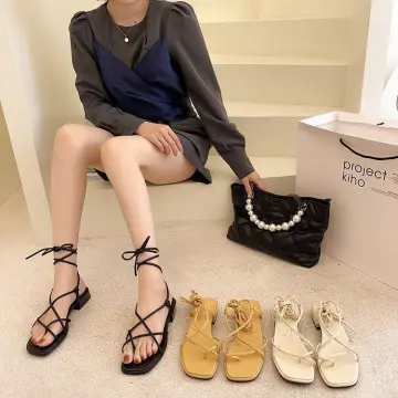 Cute tie hot sale up sandals