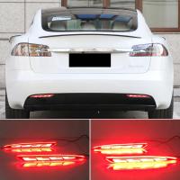 1 Pair Car LED Rear Lights For Tesla Model S 2012 - 2019 2020 2021 2022 Turn Signal Reflector Bumper Lamp Brake Light