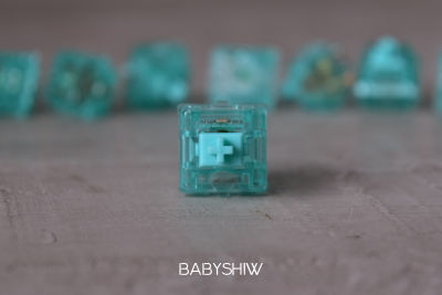 (พร้อมส่งในไทย) Turquoise Tealio™ Switches High-End / Tiffanay Blue Color / Linear / Switch mechanical keyboard / Ultimate smoothness / ZealPC