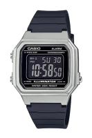 Casio Standard นาฬิกาข้อมือผู้ชาย สายเรซิ่น รุ่น W-217,W-217HM,W-217HM-7B (CMG) - สีดำ-เงิน