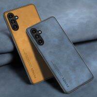 เคส Kulit PU เมวาห์ไม่เหมาะสำหรับ Samsung Galaxy A54 A34 A14 A24 A04ขนาด5กรัม A04S M13 Ponsel Pelindung Silikon Matte Sampul 4G Coque