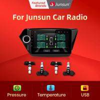 【LZ】☎  Junsun-USB Tire Pressure Monitoring Sistema de Alarme TPMS com 4 Sensores Internos Carro DVD Player Navegação Acessórios Carro