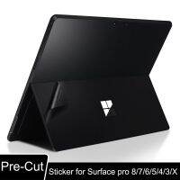 2 Pre-Cut ป้องกันผิวสติ๊กเกอร์ไวนิลแข็งสำหรับ Microsoft Sur Pro 9/8/7/6/5/4/3/X ฟิล์มเคสโน้ตบุ๊กด้านหลังและขอบสติกเกอร์