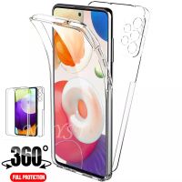 360 Full Body สำหรับ Samsung Galaxy A72 A52 A52s A32 A03s A02s A01 A02 A51 A71 A12 A42 A21s A22 A31 A11 4G 5G Dual Clear โปร่งใสกันกระแทกปลอก Double Sided Soft ซิลิโคน TPU ด้านหน้าและฝาครอบด้านหลัง