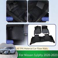 พรมแผ่นแปะเท้ากันลื่นสำหรับรถยนต์ Nissan Sylphy Sentra B18 2020 ~ 2023แบบเต็มพื้นที่กันน้ำกันลื่นเสื่อปูพื้น