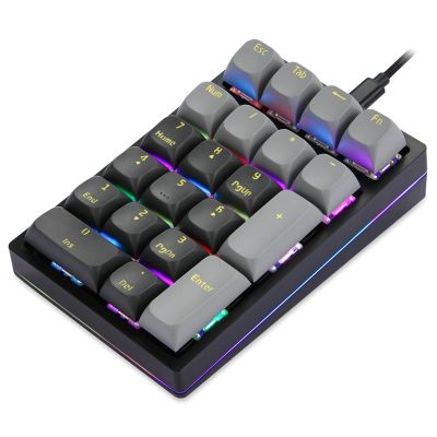 MOTOSPEED K3 Digital Mechanical Keyboard 21-Key RGB Backlight with Hot-Swappable Gaming Keyboard for PC Laptop