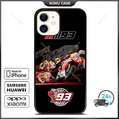 Marc Marquez Mm93 Phone Case for iPhone 14 Pro Max / iPhone 13 Pro Max / iPhone 12 Pro Max / XS Max / Samsung Galaxy Note 10 Plus / S22 Ultra / S21 Plus Anti-fall Protective Case Cover