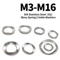 Wavy Spring Crinkle Washers 304 A2 Stainless Steel Three Wave Washers Spring Washer Crest Type Gasket for Bearing Shafts