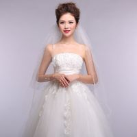 4 Layers Pearl Wedding Veils Lace Bridal Accessories Mariage Bride Welon With Comb Hair Accessories