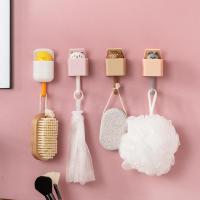 Creative Carton Animal Hook Seamless Dormitory Bedroom Door Hangers Hooks Key Umbrella Towel Cap Coat Rack Wall Decoration Picture Hangers Hooks