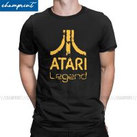 Atari Anthracite Legend Logo Men T Shirts Arcade Enthusiasts Atari Game Novelty Tee Shirt Tshirts Graphic Gildan