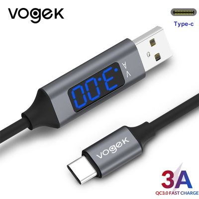（A LOVABLE） Vogek USB Type C PhoneforSamsung 3ACharging Sync Data Cord USB Adapter1m แรงดันไฟฟ้า/จอแสดงผลปัจจุบัน