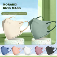 CAROAD 1 ชิ้น Morandi สี 3D สามมิติ 4 ชั้นตัวกรองหน้ากากป้องกันแบบใช้แล้วทิ้งฝาครอบปากผู้ใหญ่