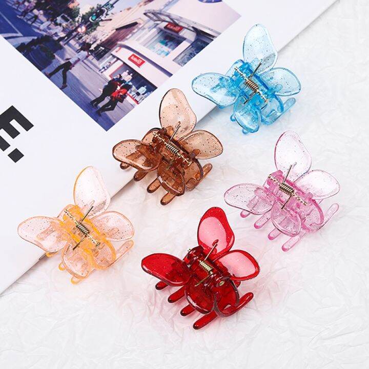 mini-butterfly-hair-claw-for-women-girls-acrylic-hair-accessories-scrub-black-hair-claw-clips-crab-for-hair-simple-hair-clamps